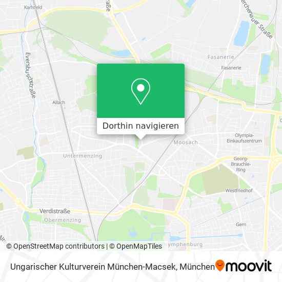 Ungarischer Kulturverein München-Macsek Karte