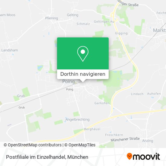 Postfiliale im Einzelhandel Karte
