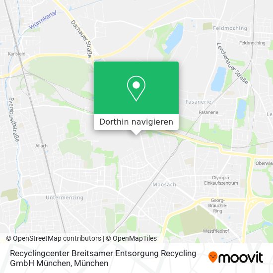 Recyclingcenter Breitsamer Entsorgung Recycling GmbH München Karte