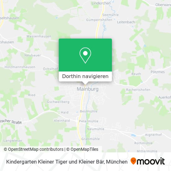 Kindergarten Kleiner Tiger und Kleiner Bär Karte