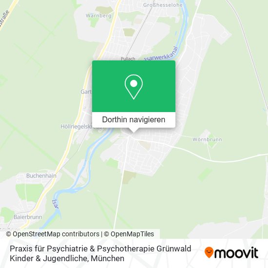Praxis für Psychiatrie & Psychotherapie Grünwald Kinder & Jugendliche Karte
