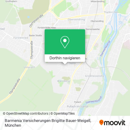 Barmenia Versicherungen Brigitte Bauer-Weigell Karte
