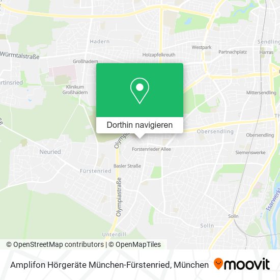 Amplifon Hörgeräte München-Fürstenried Karte