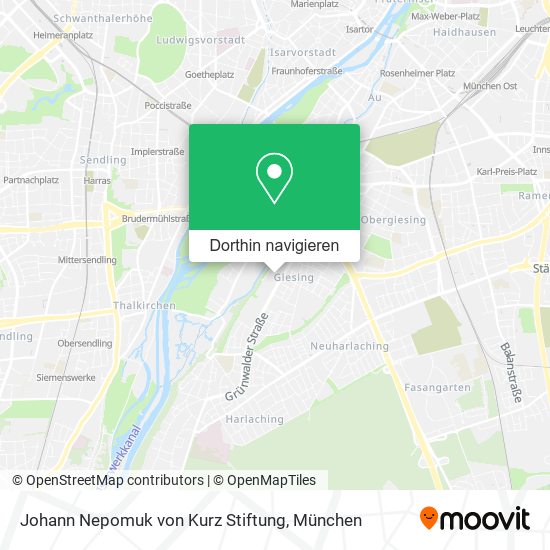 Johann Nepomuk von Kurz Stiftung Karte