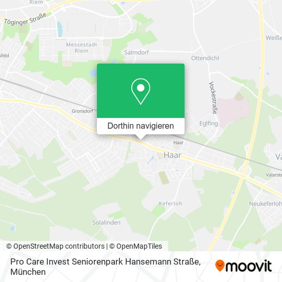 Pro Care Invest Seniorenpark Hansemann Straße Karte