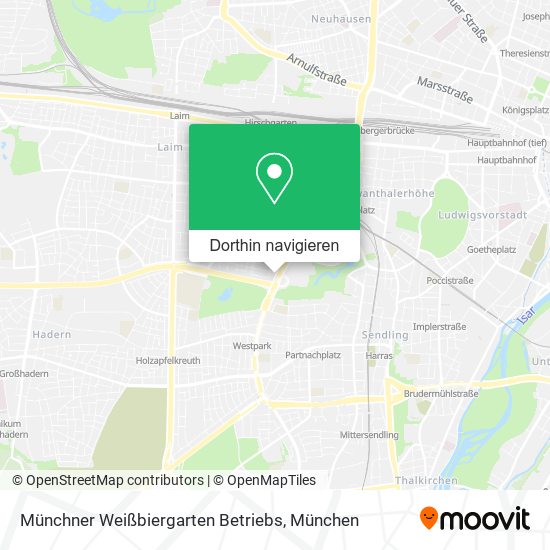 Münchner Weißbiergarten Betriebs Karte