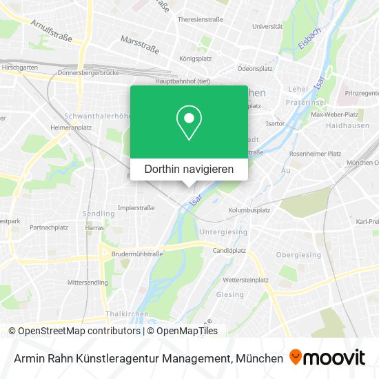 Armin Rahn Künstleragentur Management Karte