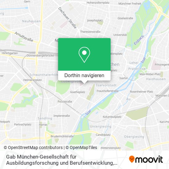 Gab München-Gesellschaft für Ausbildungsforschung und Berufsentwicklung Karte