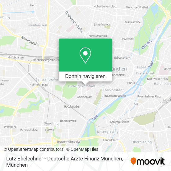 Lutz Ehelechner - Deutsche Ärzte Finanz München Karte