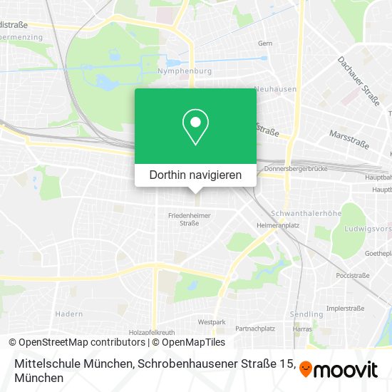 Mittelschule München, Schrobenhausener Straße 15 Karte