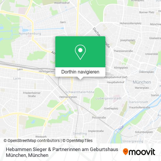 Hebammen Sieger & Partnerinnen am Geburtshaus München Karte