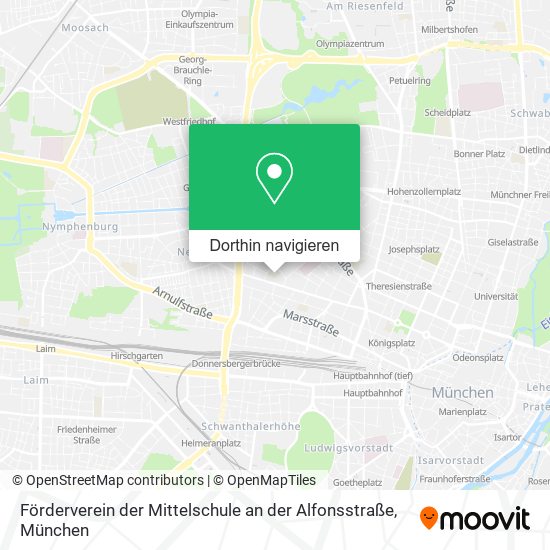Förderverein der Mittelschule an der Alfonsstraße Karte