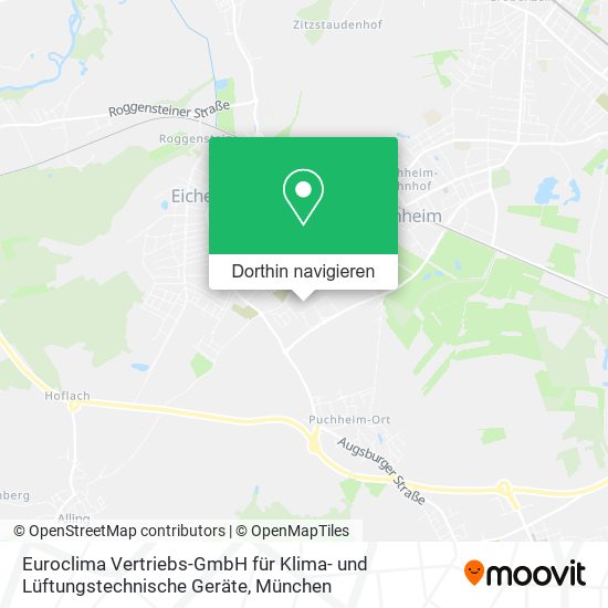 Euroclima Vertriebs-GmbH für Klima- und Lüftungstechnische Geräte Karte