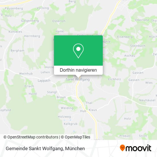 Gemeinde Sankt Wolfgang Karte