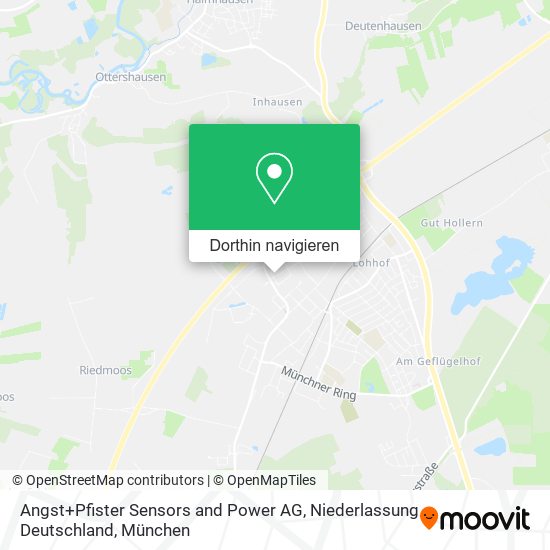 Angst+Pfister Sensors and Power AG, Niederlassung Deutschland Karte