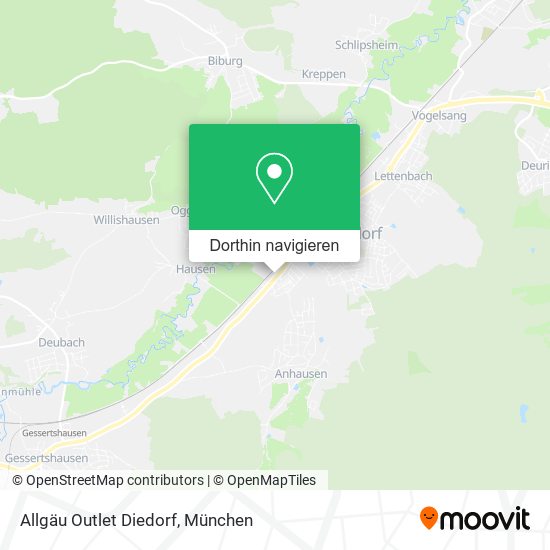 Allgäu Outlet Diedorf Karte