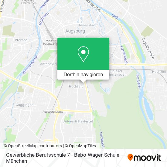 Gewerbliche Berufsschule 7 - Bebo-Wager-Schule Karte