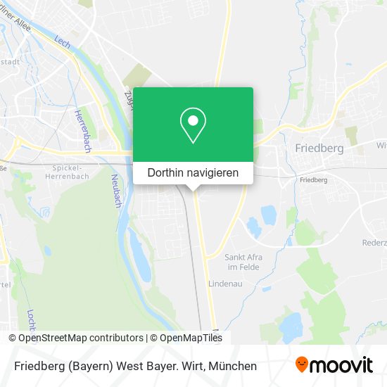 Friedberg (Bayern) West Bayer. Wirt Karte
