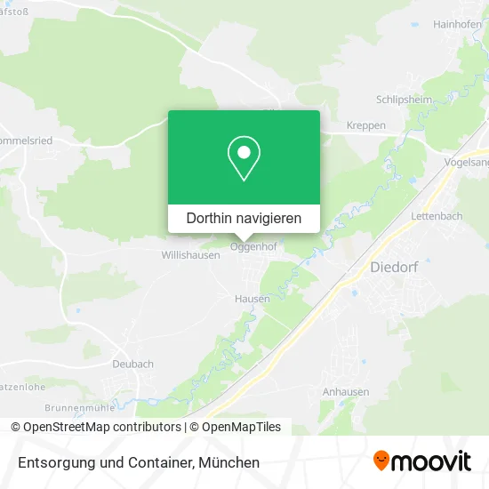 Entsorgung und Container Karte