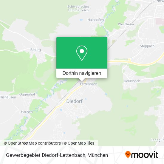 Gewerbegebiet Diedorf-Lettenbach Karte