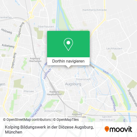 Kolping Bildungswerk in der Diözese Augsburg Karte