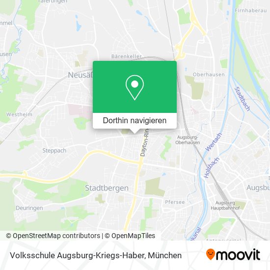 Volksschule Augsburg-Kriegs-Haber Karte