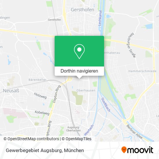 Gewerbegebiet Augsburg Karte