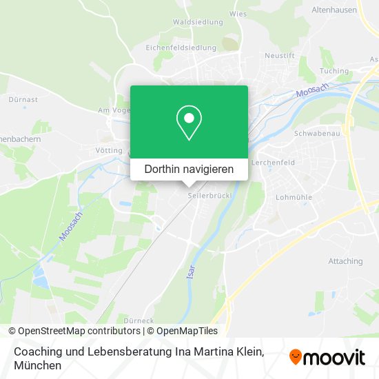 Coaching und Lebensberatung Ina Martina Klein Karte