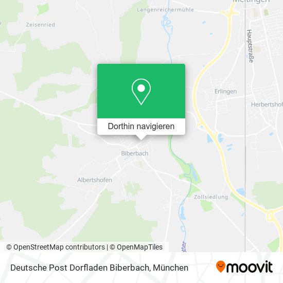 Deutsche Post Dorfladen Biberbach Karte