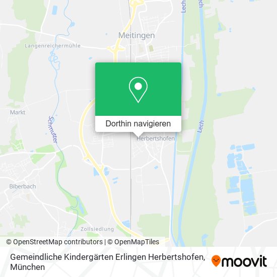 Gemeindliche Kindergärten Erlingen Herbertshofen Karte