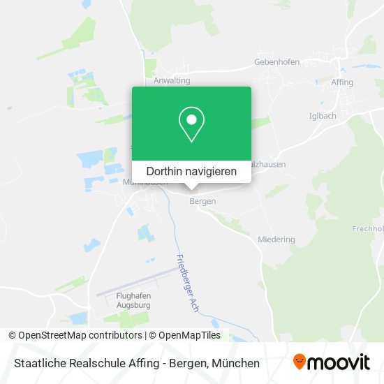 Staatliche Realschule Affing - Bergen Karte