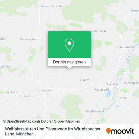Wallfahrtstätten Und Pilgerwege Im Wittelsbacher Land Karte