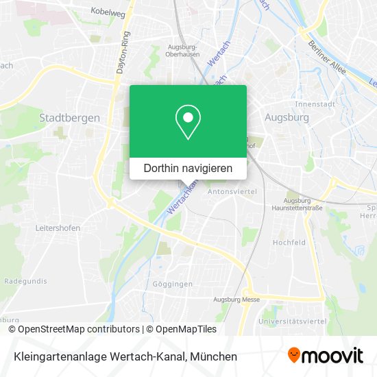 Kleingartenanlage Wertach-Kanal Karte
