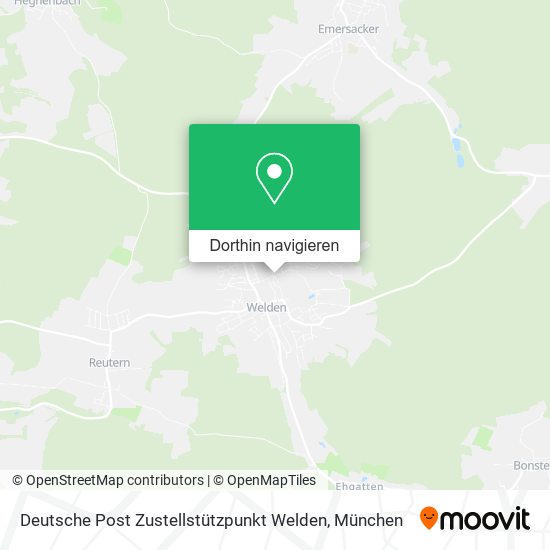 Deutsche Post Zustellstützpunkt Welden Karte