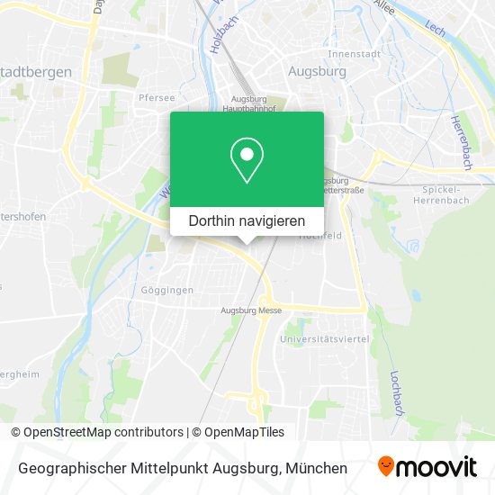 Geographischer Mittelpunkt Augsburg Karte