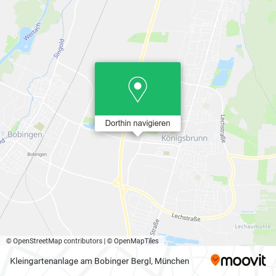 Kleingartenanlage am Bobinger Bergl Karte