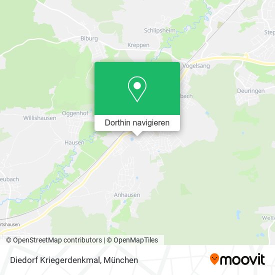 Diedorf Kriegerdenkmal Karte
