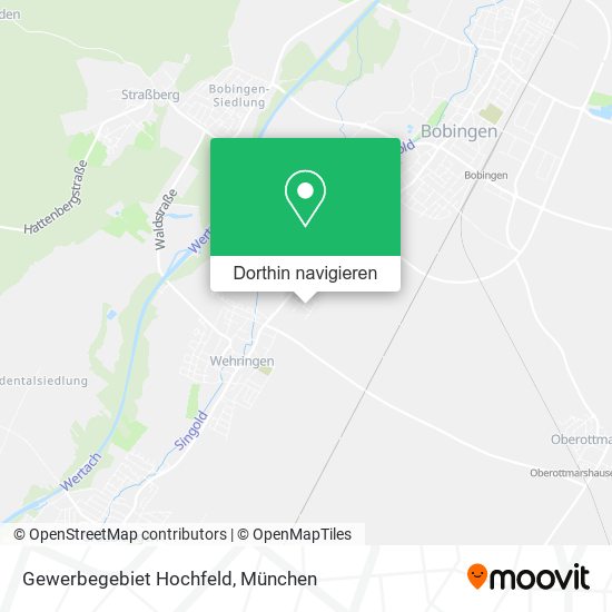 Gewerbegebiet Hochfeld Karte