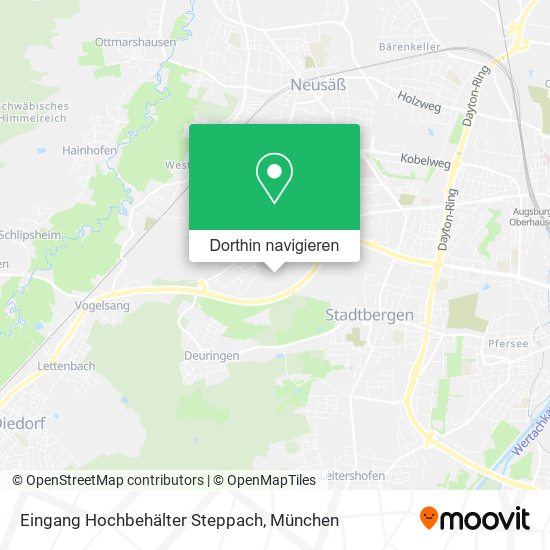 Eingang Hochbehälter Steppach Karte
