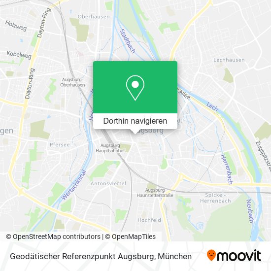 Geodätischer Referenzpunkt Augsburg Karte