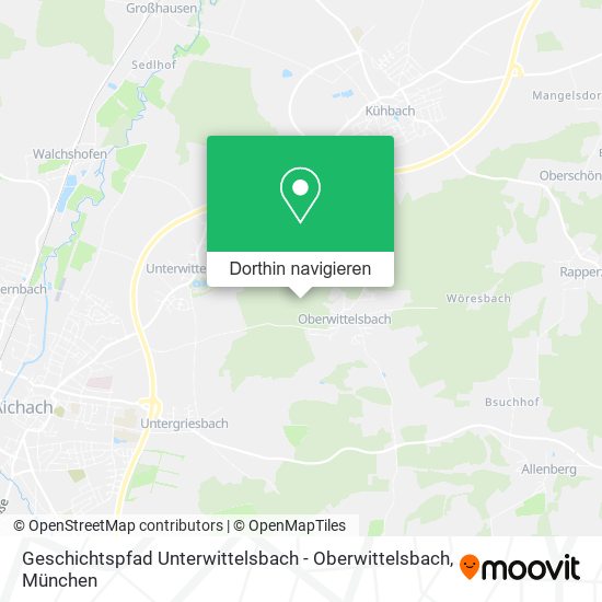 Geschichtspfad Unterwittelsbach - Oberwittelsbach Karte