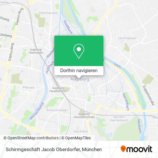 Schirmgeschäft Jacob Oberdorfer Karte