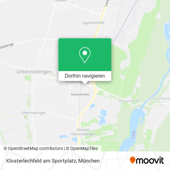 Klosterlechfeld am Sportplatz Karte