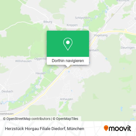 Herzstück Horgau Filiale Diedorf Karte