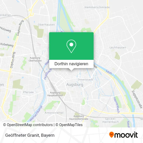 Geöffneter Granit Karte
