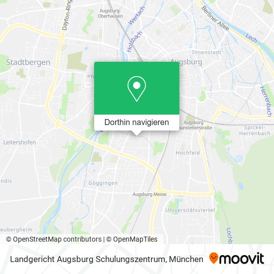 Landgericht Augsburg Schulungszentrum Karte
