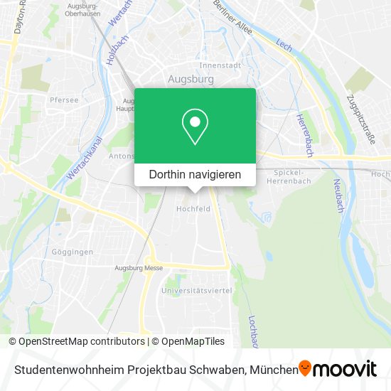 Studentenwohnheim Projektbau Schwaben Karte