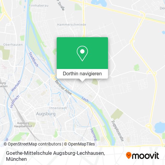 Goethe-Mittelschule Augsburg-Lechhausen Karte