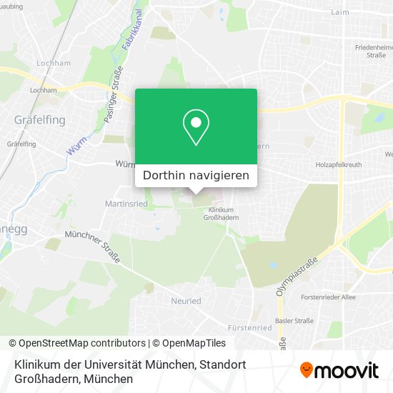Klinikum der Universität München, Standort Großhadern Karte