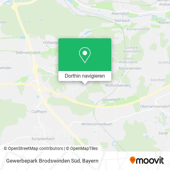 Gewerbepark Brodswinden Süd Karte